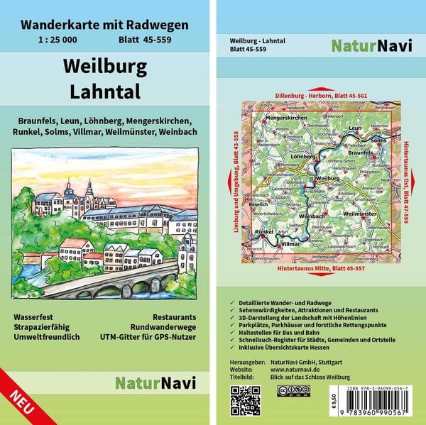 Produktbild: Weilburg - Lahntal 1 : 25 000, Blatt 45-559
