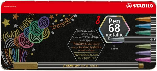 Produktbild: STABILO Filzstift Pen 68 metallic - 8 St&uuml;ck