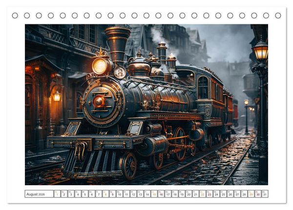 Produktbild: KI-Lokomotiven (Tischkalender 2026 DIN A5 quer), CALVENDO Monatskalender