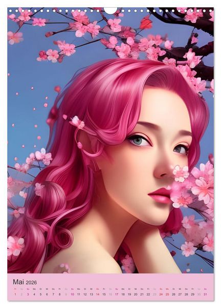 Produktbild: Japanische Kirschbl&uuml;ten - Portraits zum Tr&auml;umen (Wandkalender 2026 DIN A3 hoch), CALVENDO Monatskalender