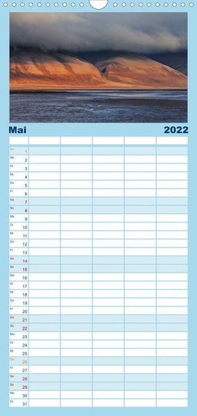 Produktbild: Familienplaner Spitzbergen - Wild.Rau.Ungez&auml;hmt. (Wandkalender 2022 , 21 cm x 45 cm, hoch)