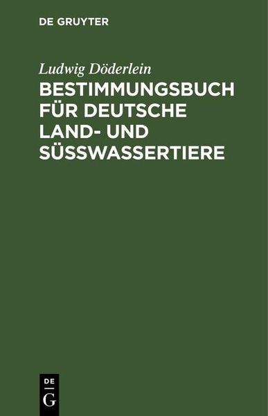 Produktbild: Bestimmungsbuch f&uuml;r deutsche Land- und S&uuml;&szlig;wassertiere