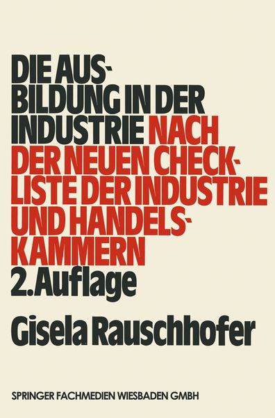 Produktbild: Die Ausbildung in der Industrie