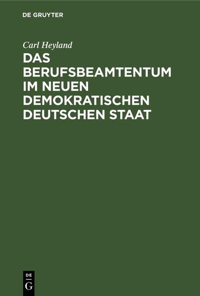 Produktbild: Das Berufsbeamtentum im neuen demokratischen deutschen Staat