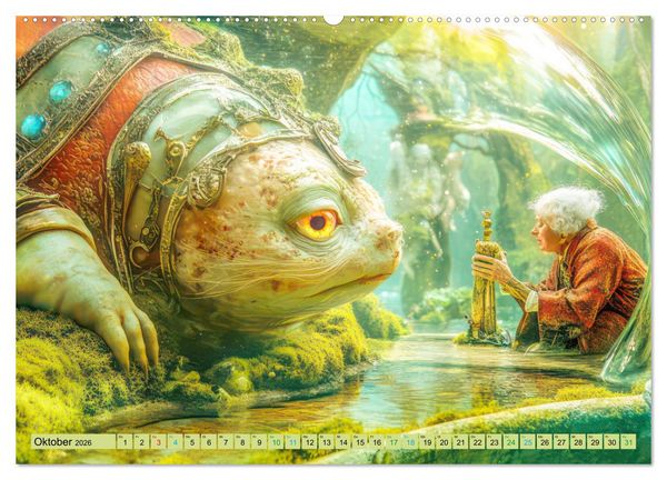 Produktbild: Eine zauberhafte Fantasiewelt (hochwertiger Premium Wandkalender 2026 DIN A2 quer), Kunstdruck in Hochglanz