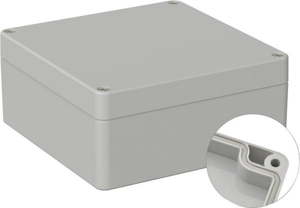 Produktbild: TRU COMPONENTS TC-9065460 Outdoor-Geh&auml;use 122 x 120 x 55 Polycarbonat Lichtgrau (RAL 7035) 1 St.