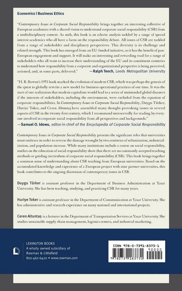 Produktbild: Contemporary Issues in Corporate Social Responsibility