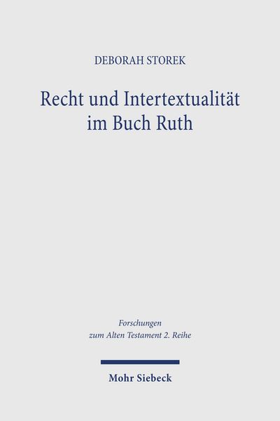 Produktbild: Recht und Intertextualit&auml;t im Buch Ruth