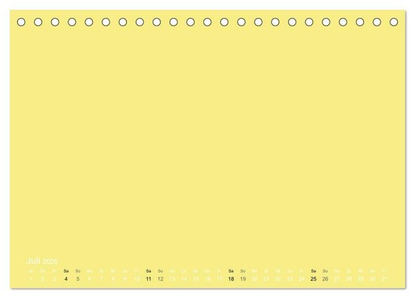 Produktbild: Bastelkalender - Gelb (Tischkalender 2026 DIN A5 quer), CALVENDO Monatskalender
