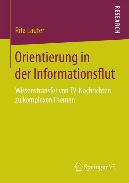 Orientierung in der Informationsflut, Taschenbuch von Rita Lauter, Springer Fachmedien Wiesbaden GmbH, 9783658198329