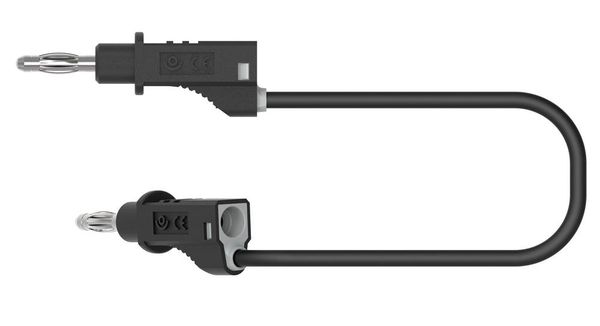 Electro PJP 2110-CD1-50N Messleitung Bananenstecker Bananenstecker 50cm Schwarz 1St.