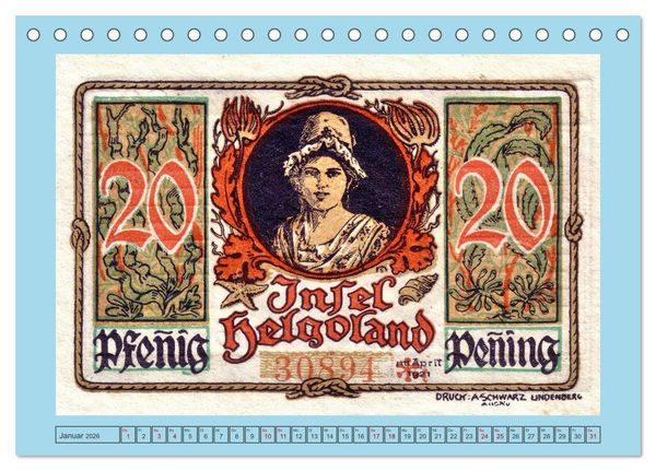 Produktbild: Gru&szlig; aus Helgoland (Tischkalender 2026 DIN A5 quer), CALVENDO Monatskalender