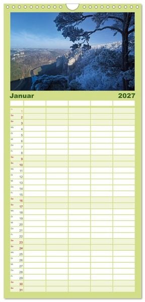 Produktbild: Familienplaner 2027 - Gro&szlig;e Landschaft Obere Donau mit 5 Spalten (Wandkalender, 21 x 45 cm) CALVENDO