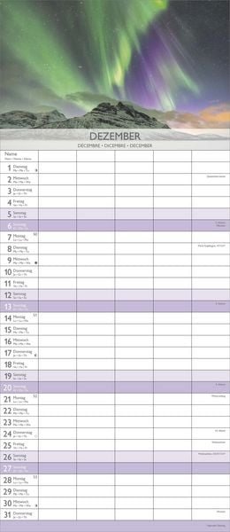 Produktbild: Traumziele 2026 Familienplaner - Familienkalender - Wandkalender - 19,5x45