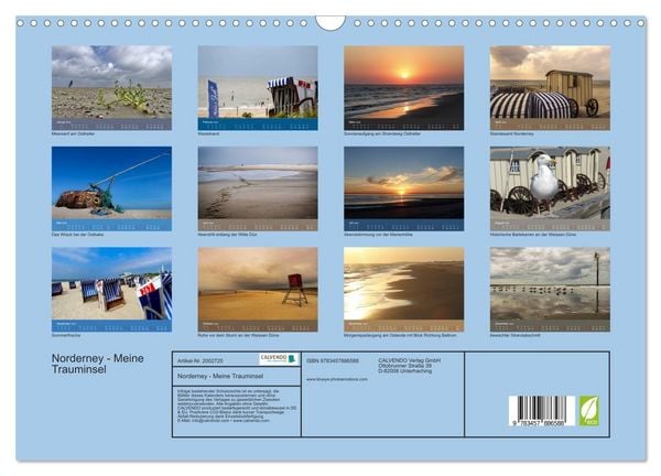 Produktbild: Norderney - Meine Trauminsel (Wandkalender 2026 DIN A3 quer), CALVENDO Monatskalender