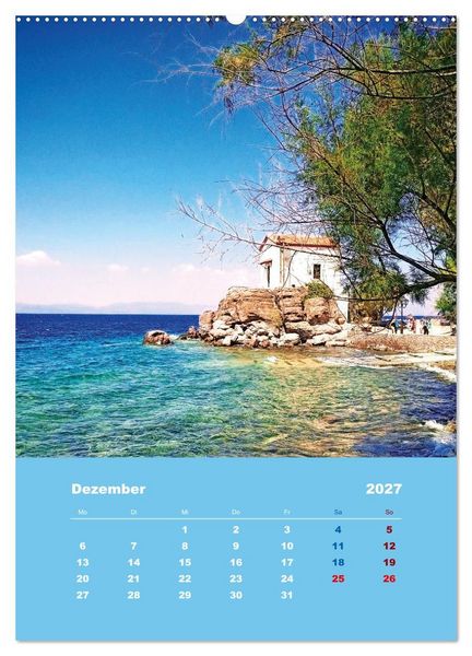 Produktbild: Entdecke die Sch&ouml;nheit der griechischen Insel Lesvos (hochwertiger Premium Wandkalender 2027 DIN A2 hoch), Kunstdruck in Hochglanz