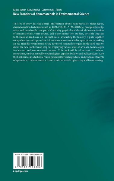 Produktbild: New Frontiers of Nanomaterials in Environmental Science