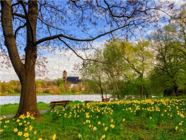 Produktbild: CALVENDO Puzzle Fr&uuml;hling in Chemnitz 1000 Teile Lege-Gr&ouml;&szlig;e 64 x 48 cm Foto-Puzzle Bild von Daniela Beyer (Moqui(