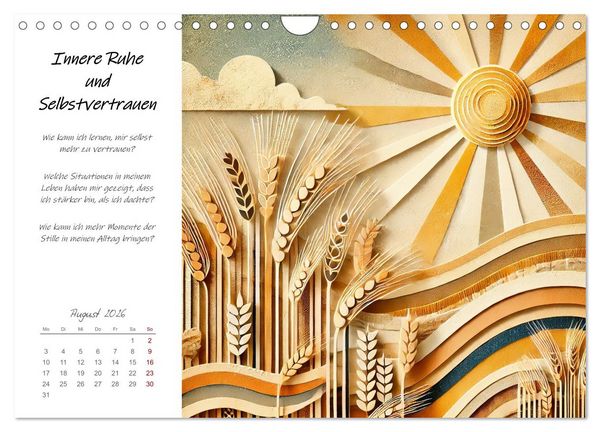 Produktbild: Dein Jahr der St&auml;rke - Reflexionskalender f&uuml;r mehr Selbstbewusstsein (Wandkalender 2026 DIN A4 quer), CALVENDO Monatskalender
