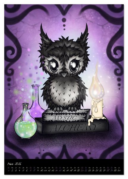 Produktbild: Gothic Fantasy Tiere (Tischkalender 2026 DIN A5 hoch), CALVENDO Monatskalender