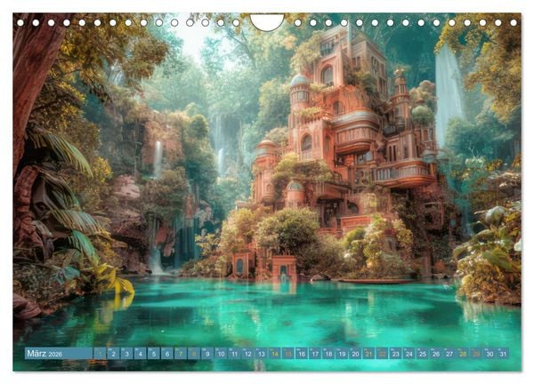 Produktbild: M&auml;rchenschl&ouml;sser - Imposante Fantasiepal&auml;ste (Wandkalender 2026 DIN A4 quer), CALVENDO Monatskalender