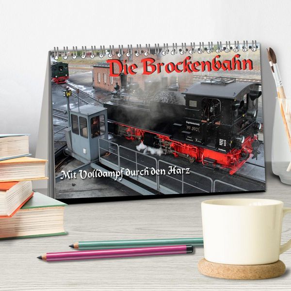 Produktbild: Die Brockenbahn - Mit Volldampf durch den Harz (Tischkalender 2026 DIN A5 quer), CALVENDO Monatskalender