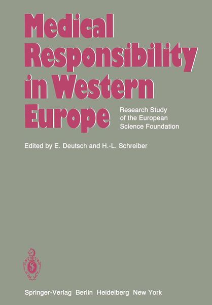 Produktbild: Medical Responsibility in Western Europe