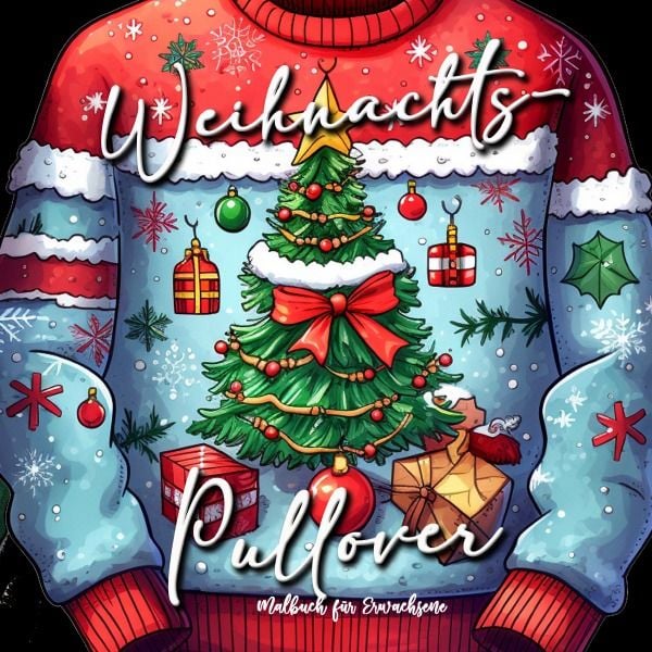 Weihnachts-Pullover Malbuch für Erwachsene