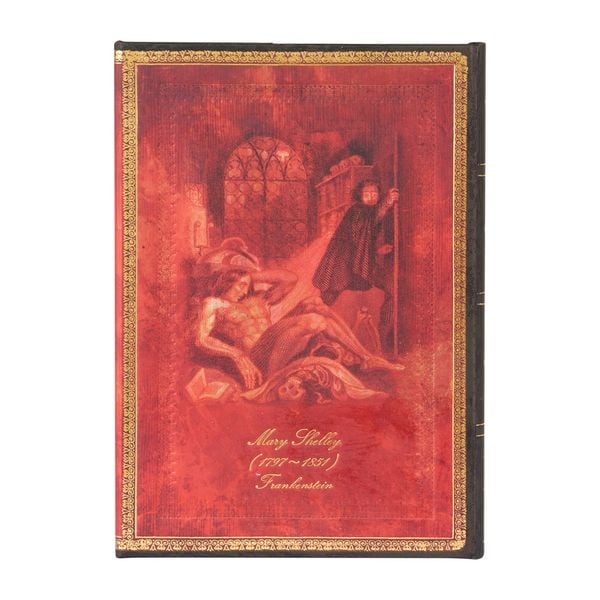 Produktbild: Hardcover Notizbuch Mary Shelley, Frankenstein, Midi, LIN