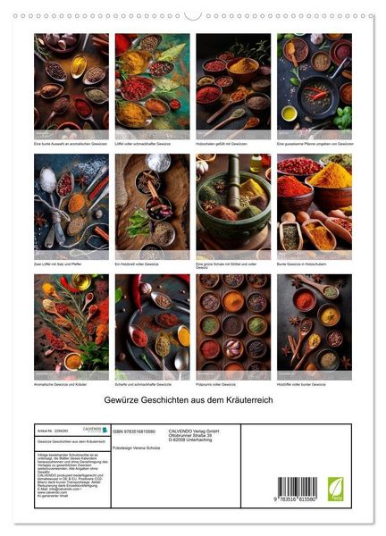 Produktbild: Gew&uuml;rze Geschichten aus dem Kr&auml;uterreich (hochwertiger Premium Wandkalender 2027 DIN A2 hoch), Kunstdruck in Hochglanz
