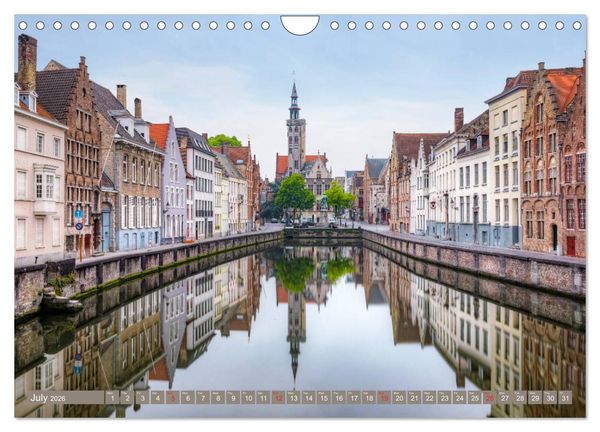 Produktbild: Bruges and Ghent, a photographic city tour in Flanders. (Wall Calendar 2026 DIN A4 landscape), CALVENDO 12 Month Wall Calendar
