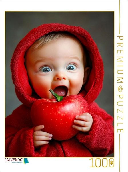 Produktbild: CALVENDO Puzzle Ein Motiv aus dem Kalender Babys in Bestform - Lustige Fr&uuml;chtchen | 1000 Teile Lege-Gr&ouml;&szlig;e 64x48cm Foto-Puzzle f&uuml;r gl&uuml;ckliche Stunden