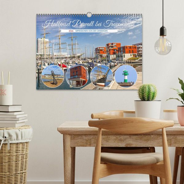 Produktbild: Halbinsel Priwall bei Travem&uuml;nde &ndash; Impressionen von der Ostseek&uuml;ste (Wandkalender 2026 DIN A3 quer), CALVENDO Monatskalender