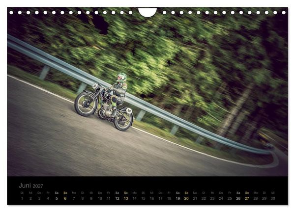 Produktbild: Klassische Motorr&auml;der auf der Piste (Wandkalender 2027 DIN A4 quer), CALVENDO Monatskalender