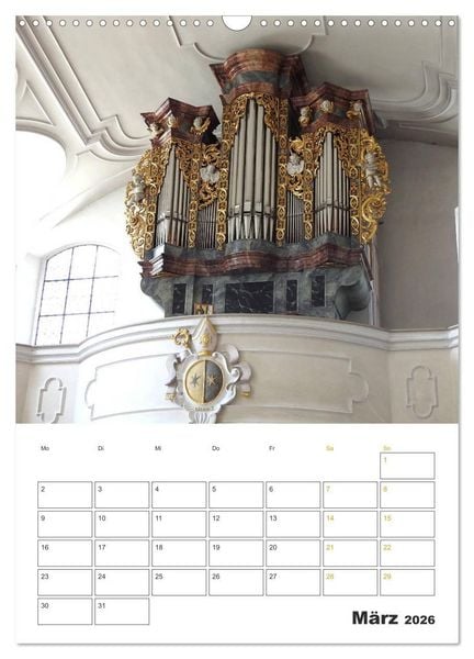 Produktbild: Orgeln zum Verlieben! (Wandkalender 2026 DIN A3 hoch), CALVENDO Monatskalender