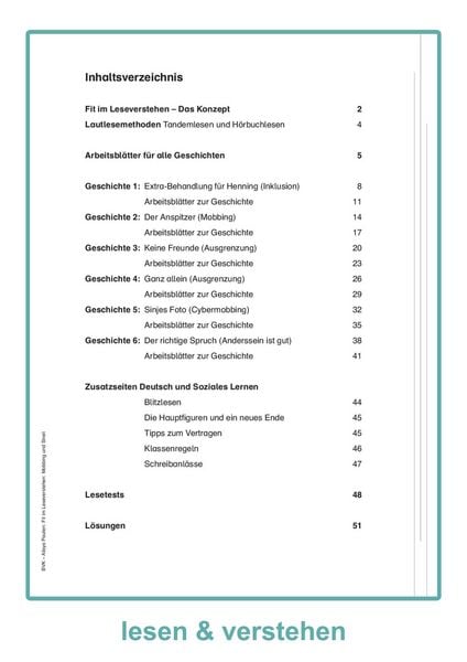 Produktbild: Fit im Leseverstehen &ndash; Mobbing und Streit
