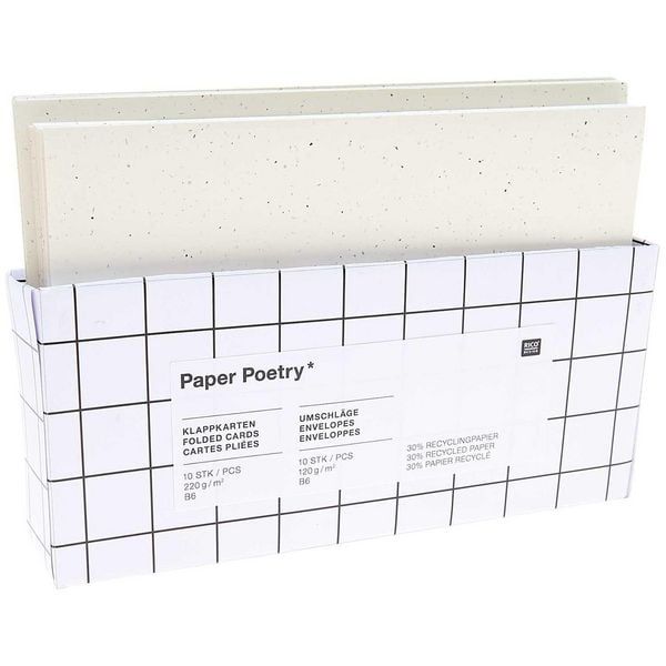 Produktbild: Kartenset B6, Recyclingpapier elfenbein, MIX