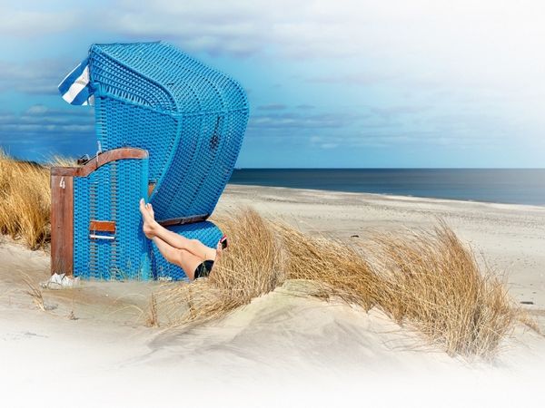 Produktbild: CALVENDO Puzzle Strandkorb an der Nordsee | 1000 Teile Lege-Gr&ouml;&szlig;e 64x48cm Foto-Puzzle f&uuml;r gl&uuml;ckliche Stunden