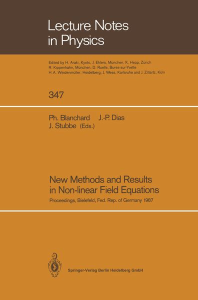 Produktbild: New Methods and Results in Non-linear Field Equations