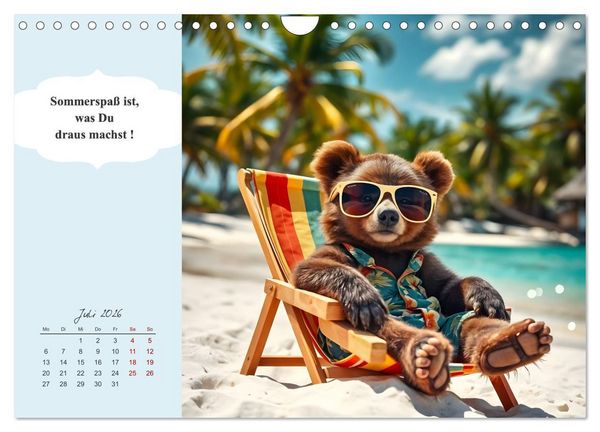 Produktbild: Tierische Herzensbrecher - Charmante Tiere mit ihren Botschaften (Wandkalender 2026 DIN A4 quer), CALVENDO Monatskalender