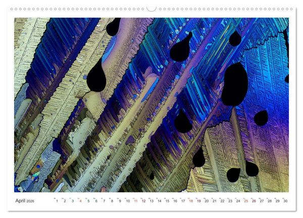 Produktbild: Fantastische Welten Mikrokristalle (hochwertiger Premium Wandkalender 2026 DIN A2 quer), Kunstdruck in Hochglanz