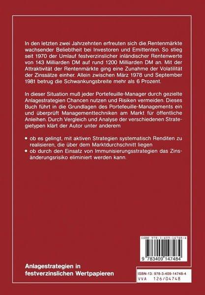 Produktbild: Anlagestrategien in festverzinslichen Wertpapieren