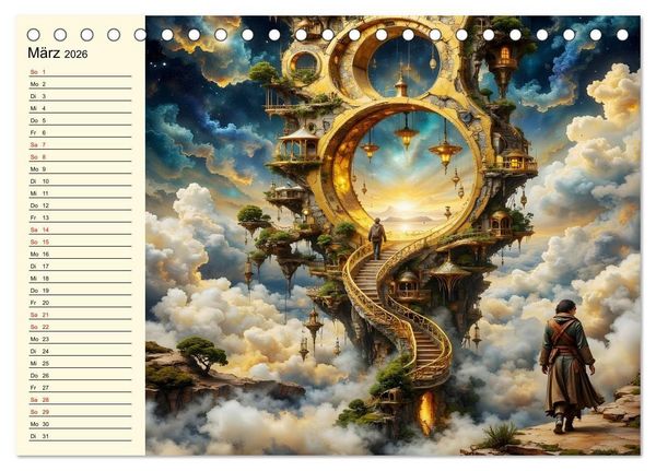 Produktbild: Flucht ins Wunder (Tischkalender 2026 DIN A5 quer), CALVENDO Monatskalender