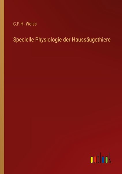 Produktbild: Specielle Physiologie der Hauss&auml;ugethiere