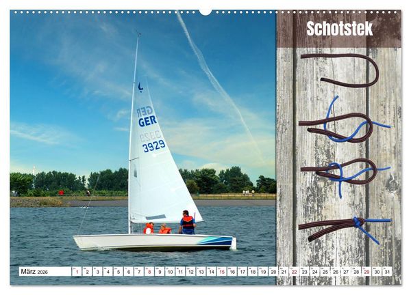 Produktbild: Schnittige Jollen - wichtige Knoten (Wandkalender 2026 DIN A2 quer), CALVENDO Monatskalender