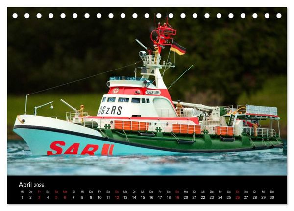 Produktbild: Modellboote in ihrem Element (Tischkalender 2026 DIN A5 quer), CALVENDO Monatskalender