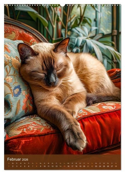 Produktbild: Kuschelkatzen - Fellnasen im Schlummerland (Wandkalender 2026 DIN A2 hoch), CALVENDO Monatskalender