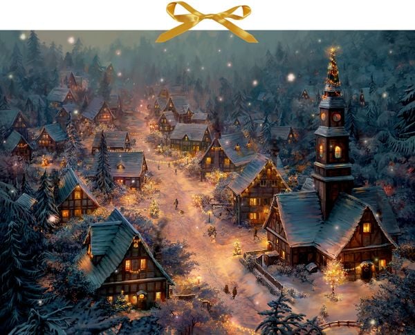 Produktbild: Wand-Adventskalender &ndash; Vertr&auml;umtes Winterdorf