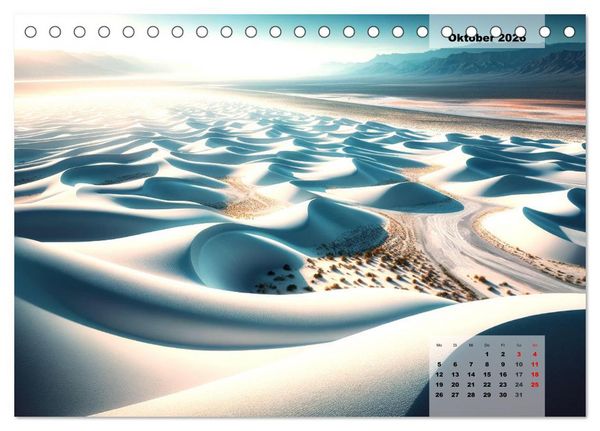 Produktbild: Die sch&ouml;nsten Naturwunder - Betrachtet durch die Augen der KI (Tischkalender 2026 DIN A5 quer), CALVENDO Monatskalender