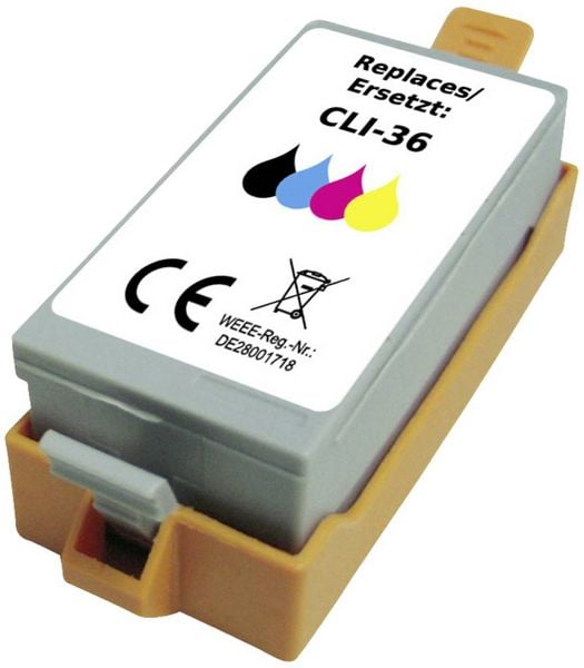 Produktbild: Renkforce Druckerpatrone ersetzt Canon CLI-36 Kompatibel Schwarz, Cyan, Magenta, Gelb RF-5705470